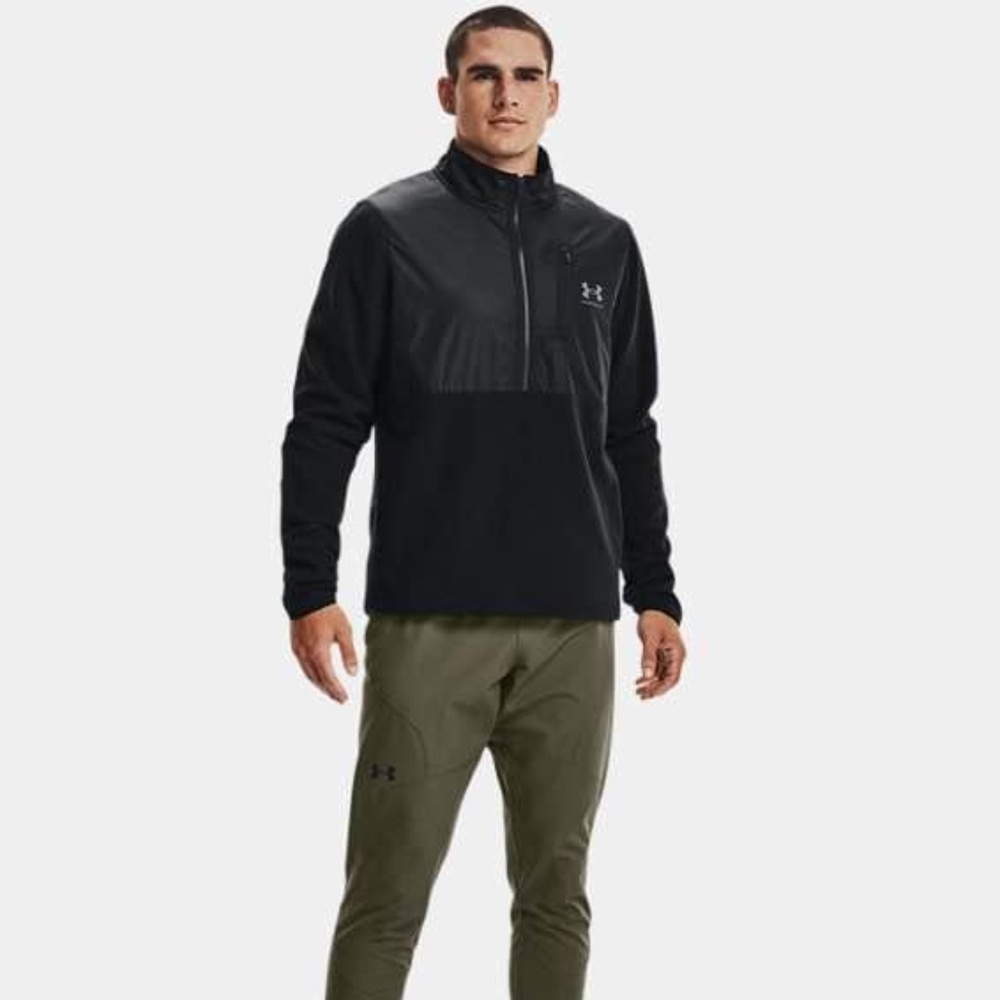 BRAND NEW men under armour coldgear infrared 1/2 zip black sweater size M